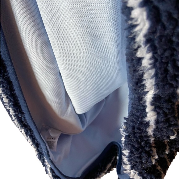 Vineyard Vines Blue and White Striped Sweatshirt with Stand-Up Collar - Picture 8 of 8